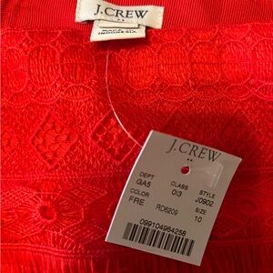 Great for the holiday parties! Red mini crochet skirt from j. Crew.  Brand new
